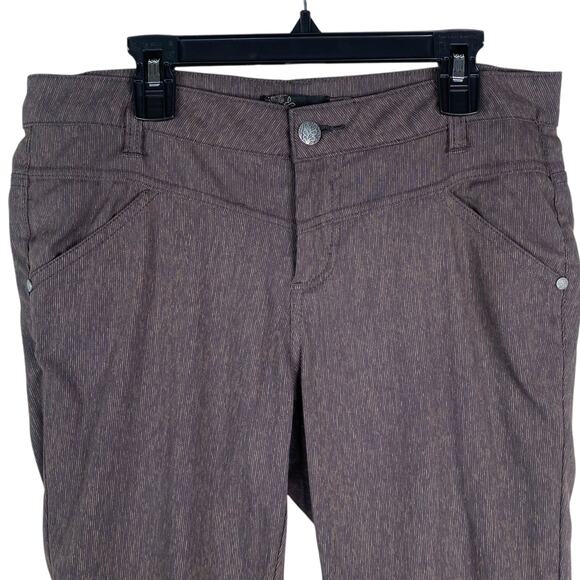 PrAna Tashia Brown Seaming Gorpcore Hiking Outdoors Skinny Pants SZ 4 - Picture 4 of 13